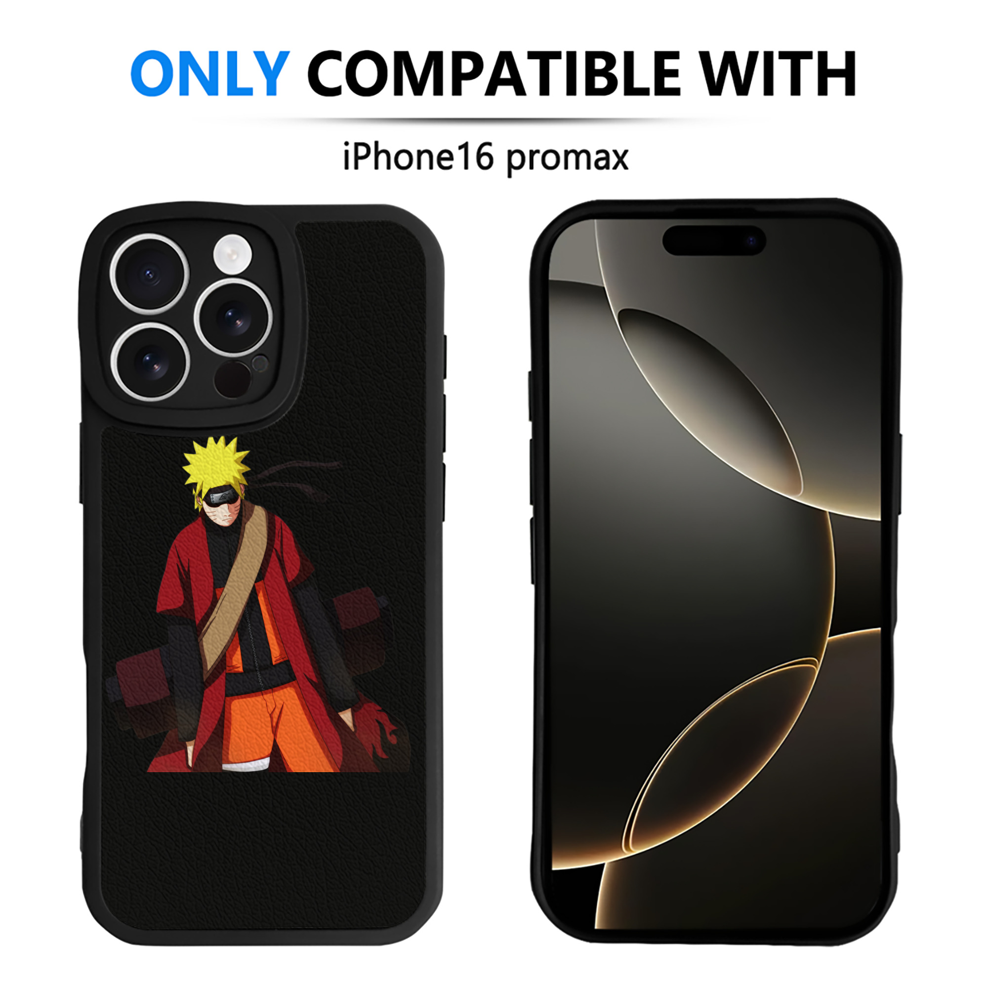 （画像用） NARUTO -ナルト- うずまき ナルト Uzumaki Naruto 【iPhone 16シリーズ対応】シリコンスマホケース（レザー調） 材質：シリコン